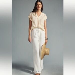 Pilcro Linen Henley Surt Shirt